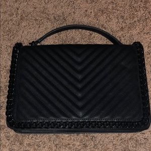 Aldo black medium chain crossbody